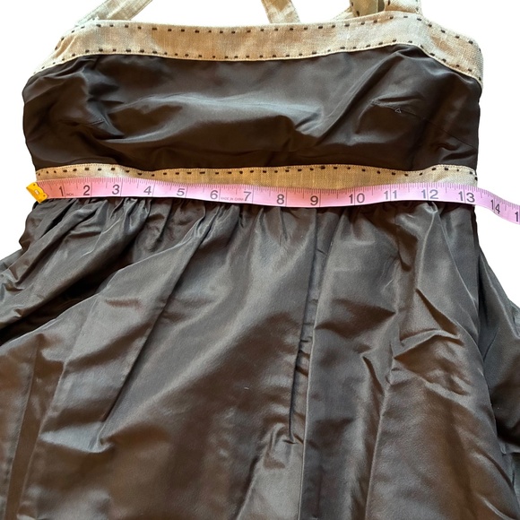 J.Crew Chocolate Brown Silk Linen Babydoll Dress Size 2 | Talitha Short Mini - Picture 6 of 6